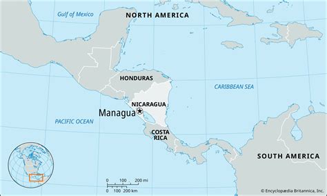 nicaragua map managua