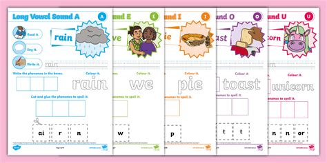 Long Vowel Sounds Phonics Pack (teacher made) - Twinkl