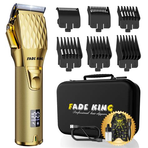 FADEKING® Professional Hair Clippers for Men - Cordless Barber Clippers ...