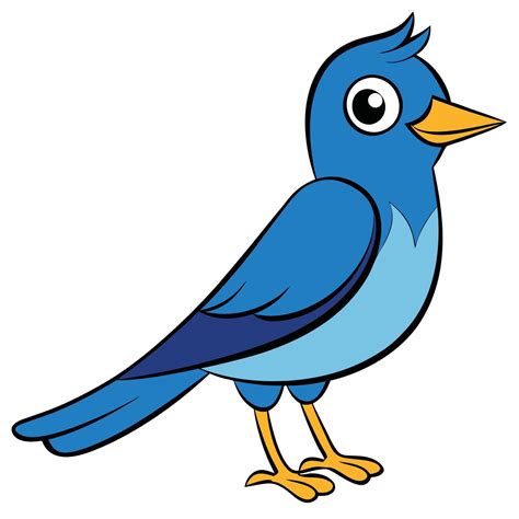 Blue bird clip art 53382690 Vector Art at Vecteezy