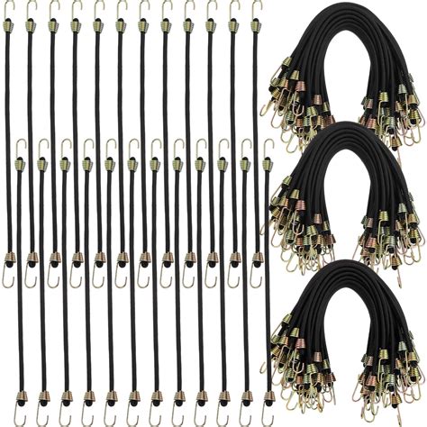 GliCraft 50 Pcs Mini Bungee Cords with Hooks Small Bungee Cords Short ...