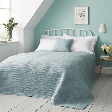 Channel Stitch Duck Egg Bedspread | Blue bedroom decor, Bedroom wall ...