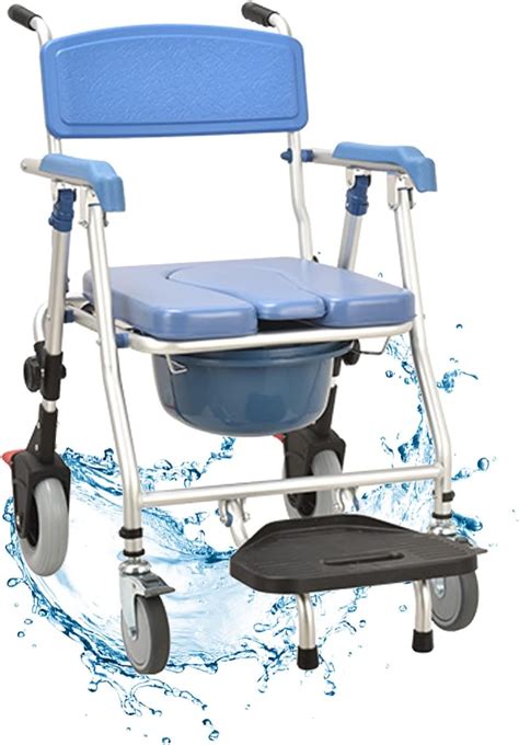 Rolling Shower and Commode Transport Chair with Wheels – Mobility Kart