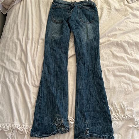 Brandy Melville/ John Galt jeans, heel bite holes... | Depop