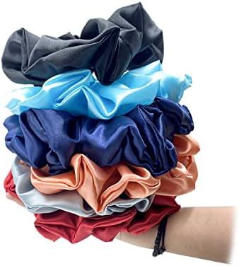 Femny Satin Scrunchies for Women and Girls, Anti-Hair-Breakage, Hair ...