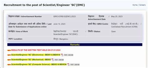 ISRO SC Result 2023 Out at isro.gov.in; Download Merit List PDF Here