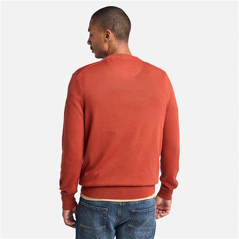 Williams River Cotton Yarn Dyed Jumper for Men in Red