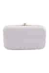 Buy Grey Embellished Silk Box Clutch With Sling by A Clutch Story ...