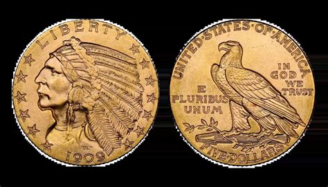 1909 $5 Gold Coin Value: Indian Head Half Eagle