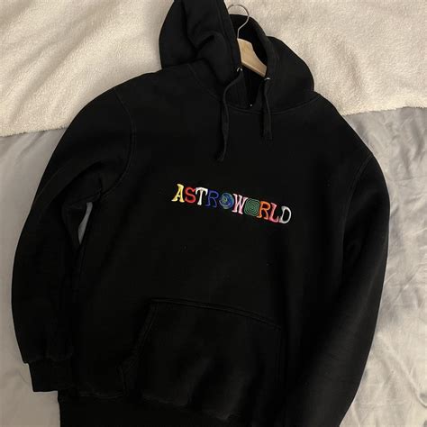 Travis Scott Men's Black Hoodie | Depop