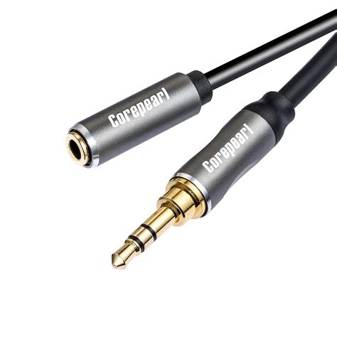Corepearl (6 Feet) 3.5mm Male to 3.5mm Female Auxiliary 4-Conductor ...