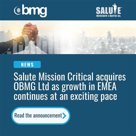 Salute Mission Critical Announces the Acquisition of OBMG Ltd | Salute