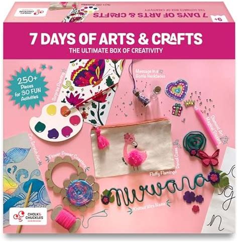 Buy Chalk and Chuckles 7 Days of Art and Craft Kit for Kids Age 9+, 30 ...