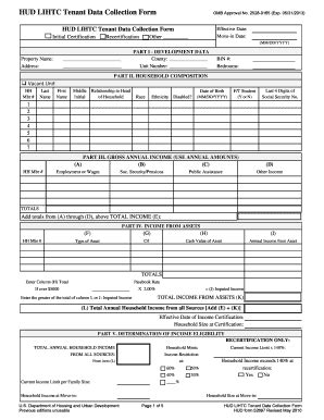 Fillable Online Hud Lihtc Tenant Data Collection Formpdf Fax Email ...