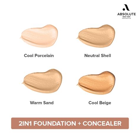 Absolute New York 2 in 1 Foundation and Concealer 40 gm - NurPlaza