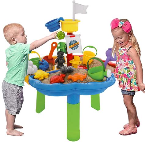 Buy Sand Water Table for Toddlers, 3-in-1 Kids Beach Summer Toys ...