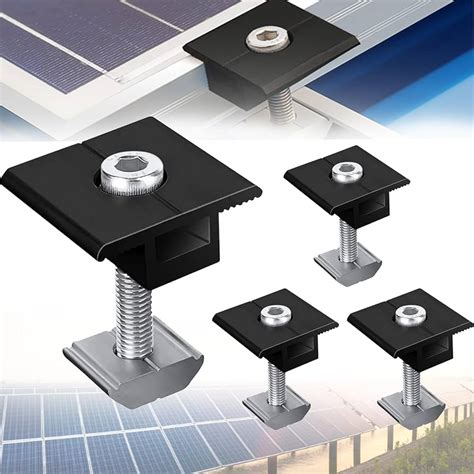 Solar Pv Modules 10-Pack Photovoltaic Solar End Terminals - Aluminum ...