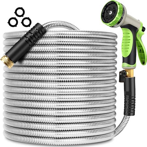 Amazon.com: Frojuly Metal Garden Hose 25 ft Stainless Steel Water Hose ...
