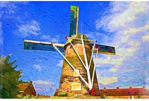 Traditional Dutch Windmill Unframed Art Print Paper Print - ArtzFolio ...