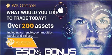 250% Options Deposit Bonus - WeOption | All Forex Bonus