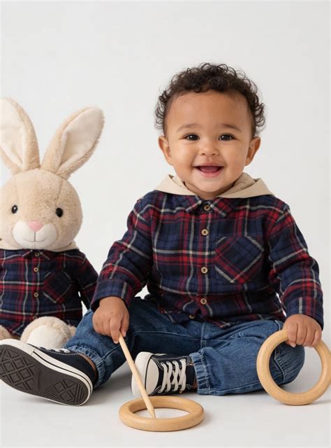 Buy Boys Checked Hooded Shirt Online at just Rs. 549.0 - 1000016000381 ...