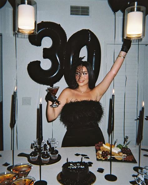 Black Theme Birthday Party with Candlelit Elegance | 30th birthday bash ...