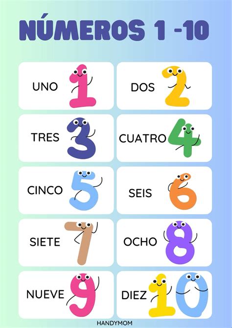 Números 1-10 en 2025 | Loterias para niños, Aprendizaje de los números ...