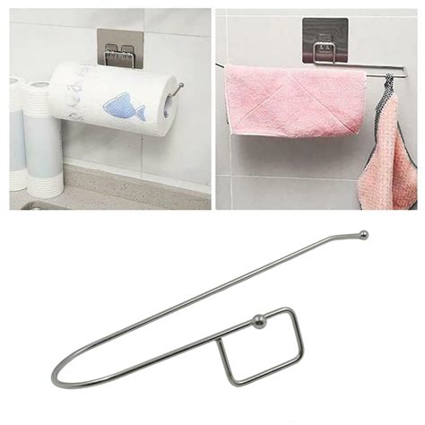 Shop Stainless Steel Adhesive Paper Roll Holder 1pc | DeoDap