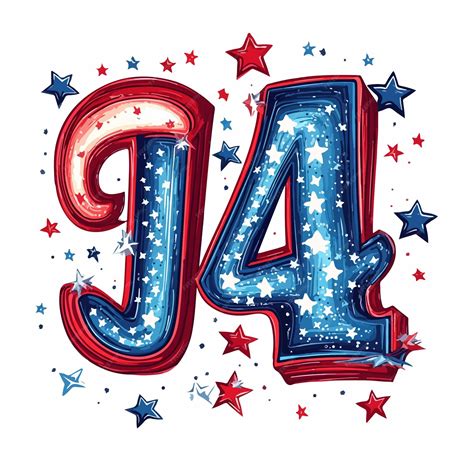 Elegant 4th of July Script Handwritten Cursive Lettering | Premium AI ...