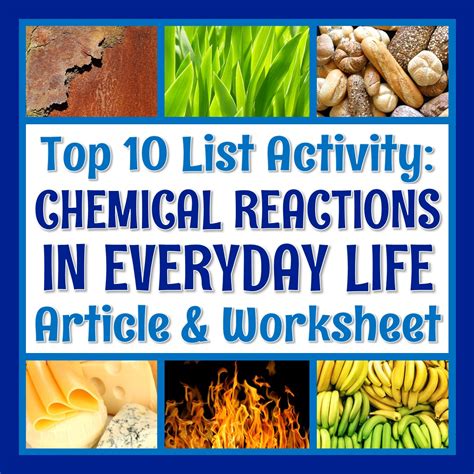 Everyday Chemical Reactions Reading and Worksheet - Flying Colors Science