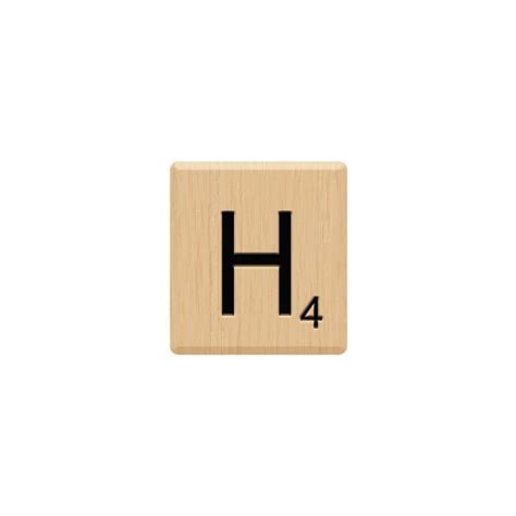 H Scrabble Tile liked on Polyvore featuring letters, fillers, text ...