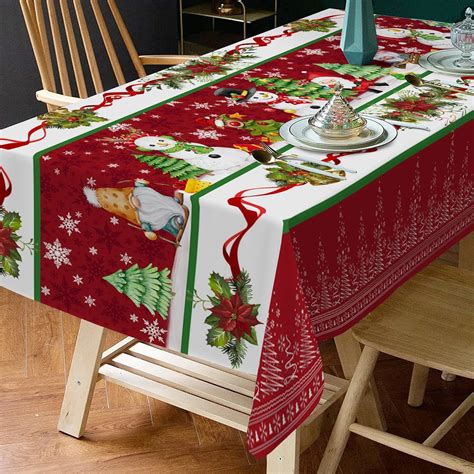Amazon.com: Christmas Tablecloth, Christmas Snowman Table Cloths ...
