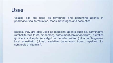 Volatile oils | PPTX