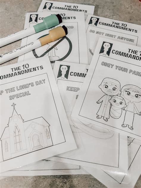Ten Commandments Tablet Coloring Pages