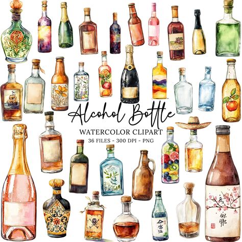Alcohol Bottles Clipart