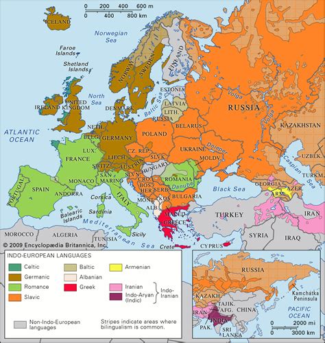 Language Family Map Europe - Spacotin