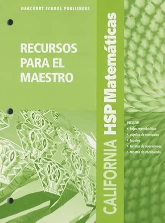 Amazon.in: Buy Recursos Para el Maestro, Grado 2: California HSP ...