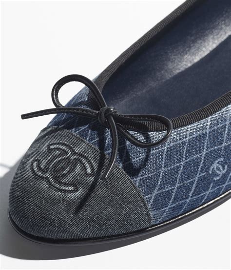Ballet flats - Denim, navy blue & dark grey — Fashion | CHANEL