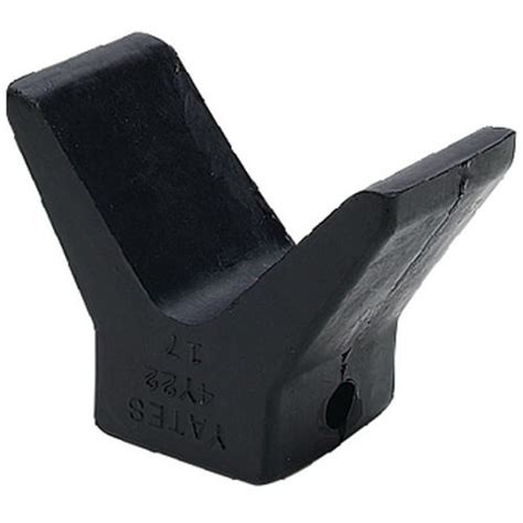 2 Inch Mounting Width Boat Trailer Black Molded Rubber V Bow Stop - White's Marine