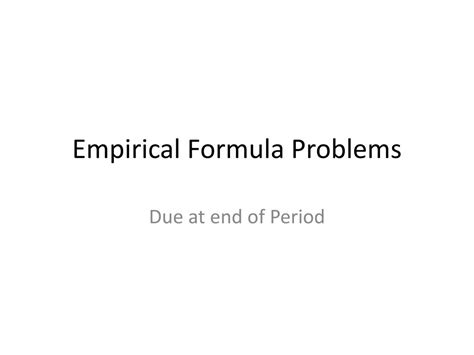 Image result for Empirical Formula Problems