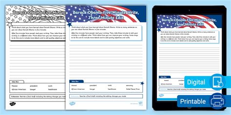 Barack Obama Five-Minute Write and Three-Minute Edit