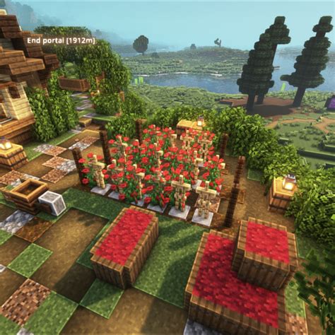 Minecraft Grape Vineyard and Tomato Trees Design