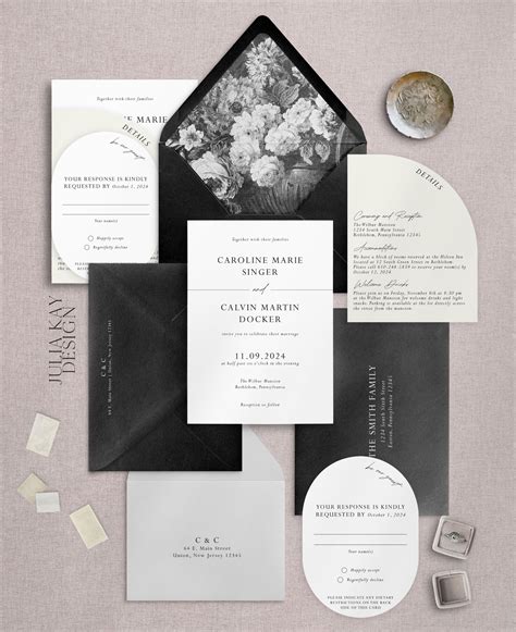 Modern wedding invitations 60 photos - Vianawedding.com
