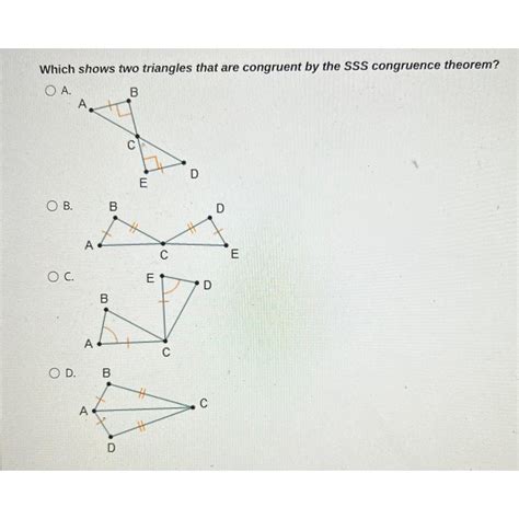 Solved Which shows two triangles that are congruent by the | Chegg.com