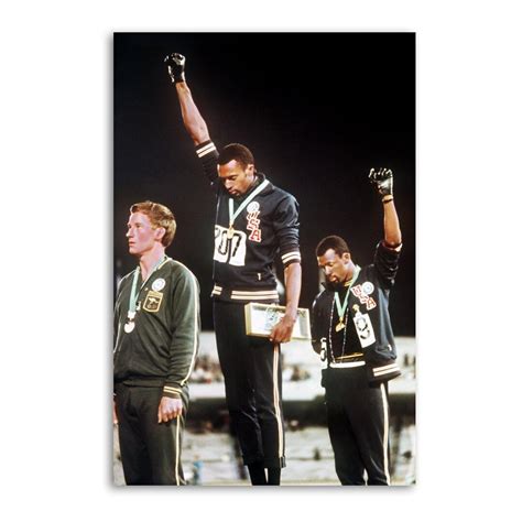 1968 Olympics Black Power Salute Canvas Print, Tommie Smith & John ...