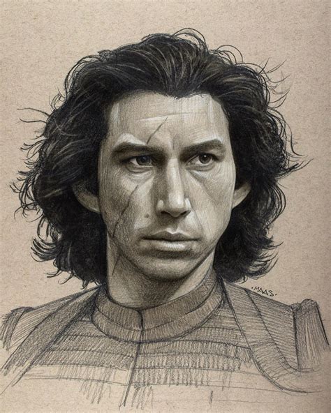 Adam Driver aKylo Rens Kylo Ren Drawing - Drawing Skill
