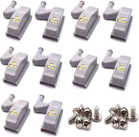TECHBLAZE Set of 10 Wardrobe Cabinet Hinge LED Motion Sensor Lights ...