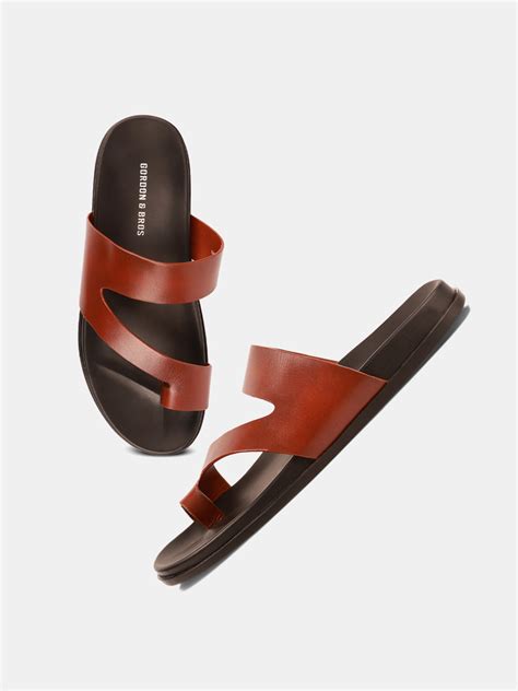 Shop Gordon And Bros Tan Men Sandals GRB39TAN