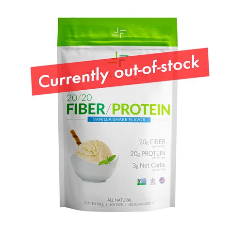 Vanilla Shake Flavor 20/20 Fiber/Protein Powder - F-Factor
