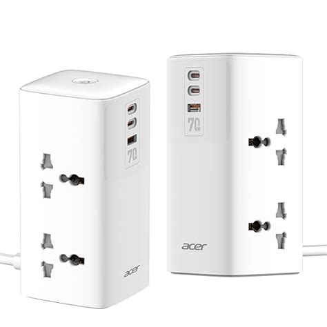 Acer PowerHub Tower | AC Socket + 4 USB Ports (2 Type-C PD + 2 Type-A ...